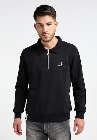 DreiMaster Maritim Sweatshirt in Zwart: voorkant