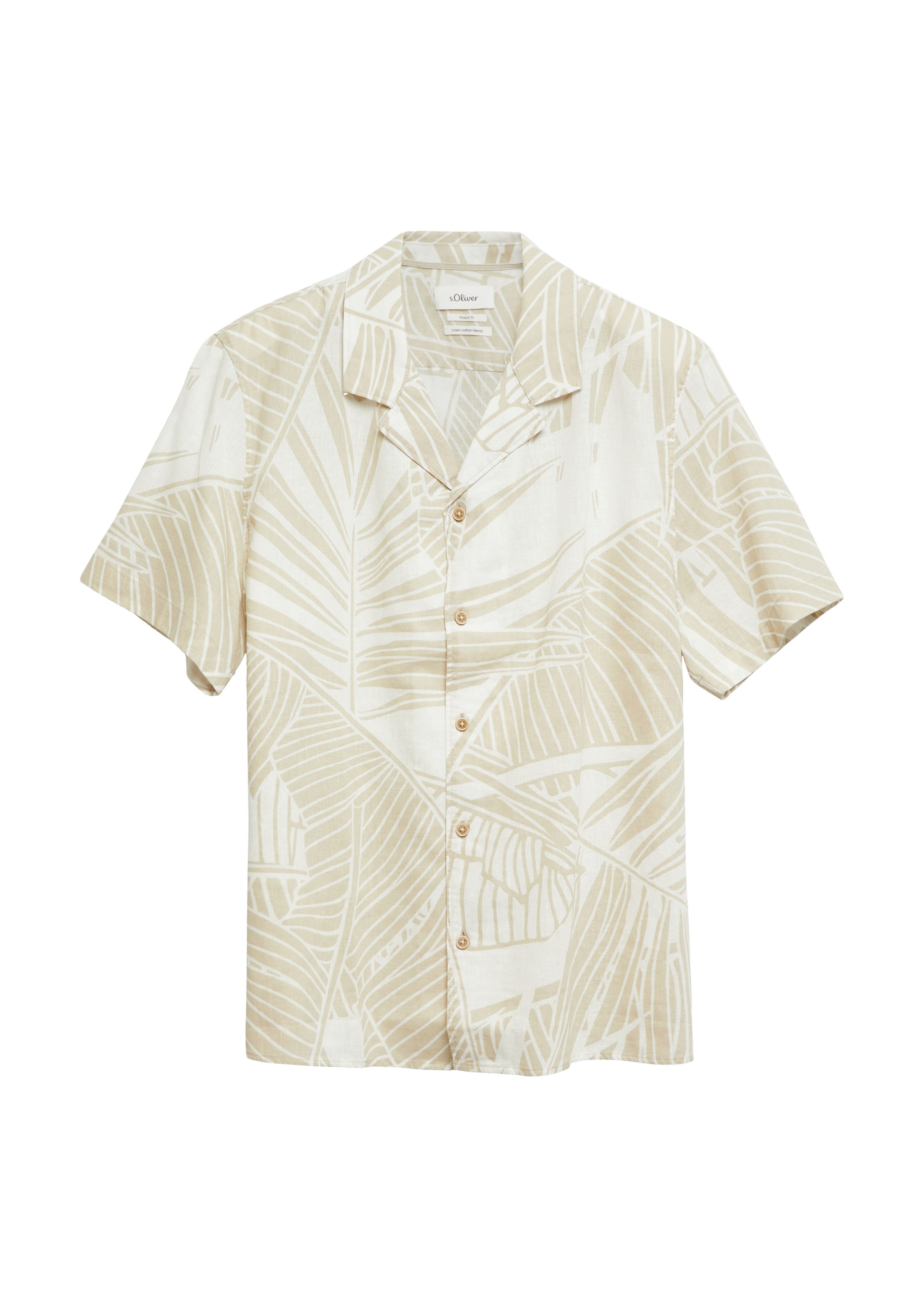 s.Oliver Hemd in Beige: Vorderseite