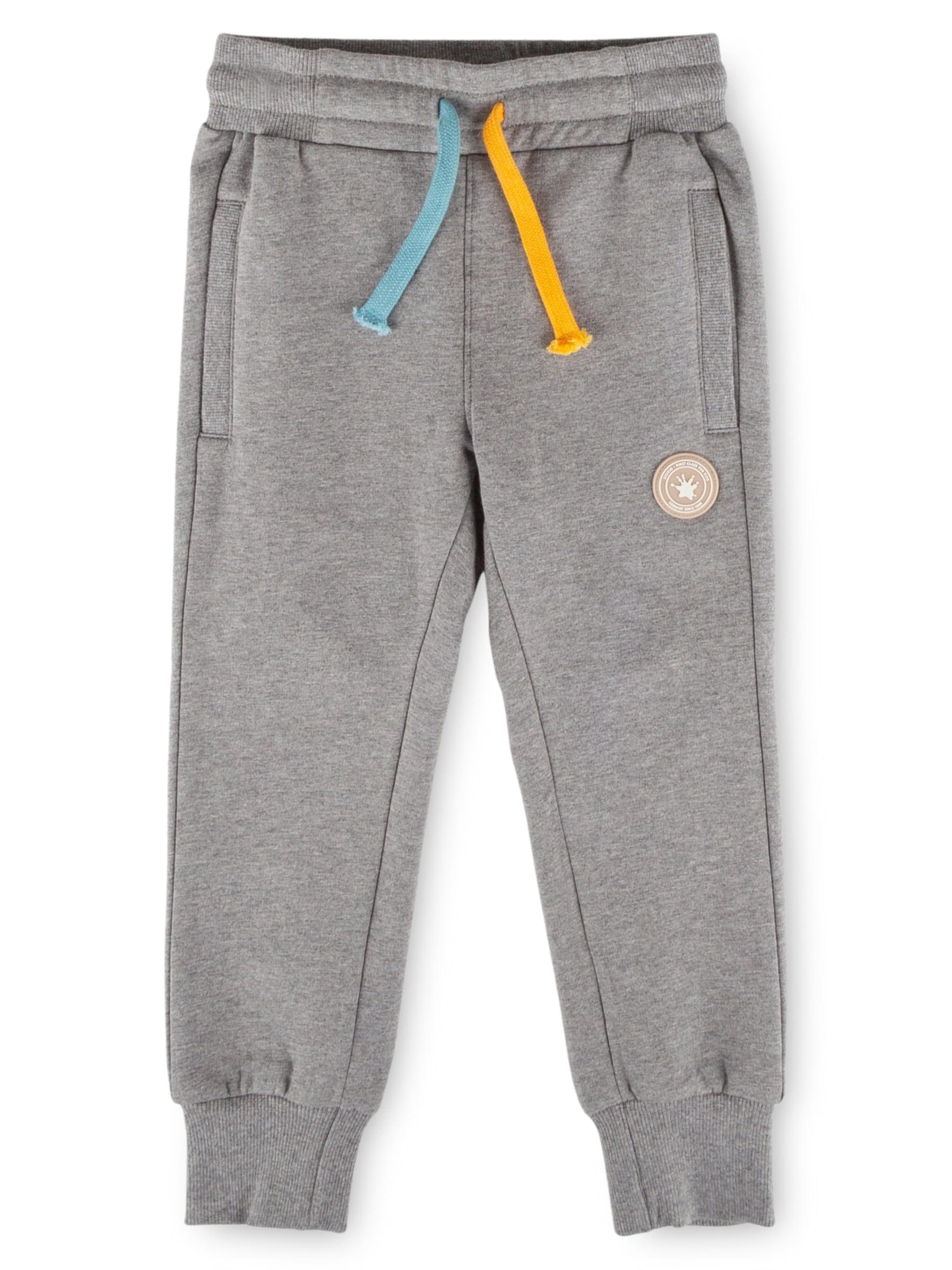 SIGIKID Regular Pants 'Sweathose Blue & Bright' in Grey: front