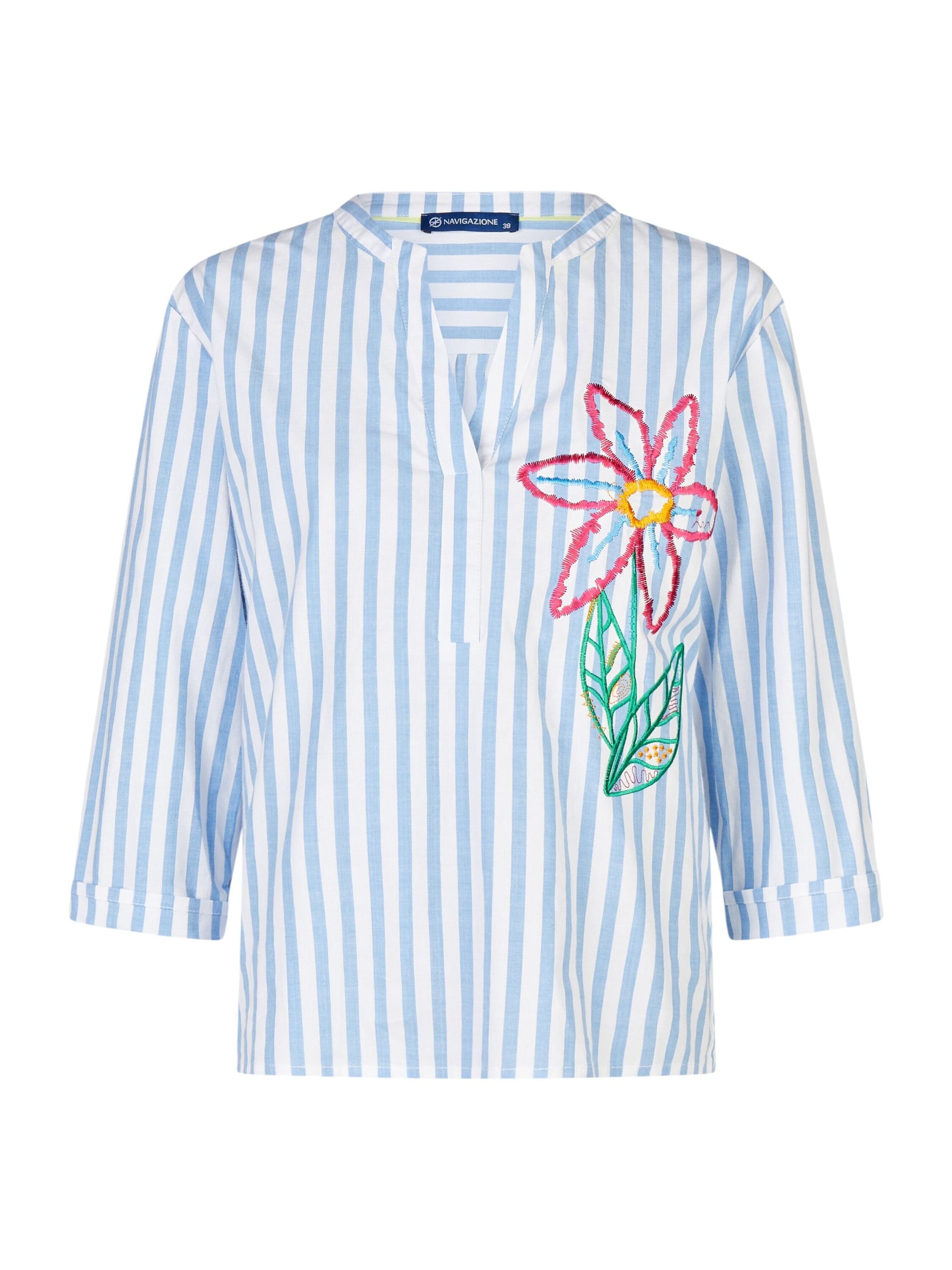 T-shirt Navigazione en bleu : devant