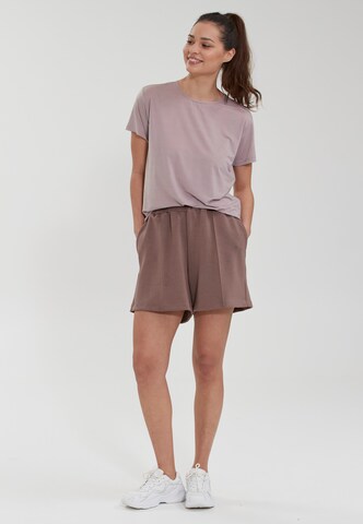 Athlecia Wide Leg Sportshorts 'Jacey' in Braun