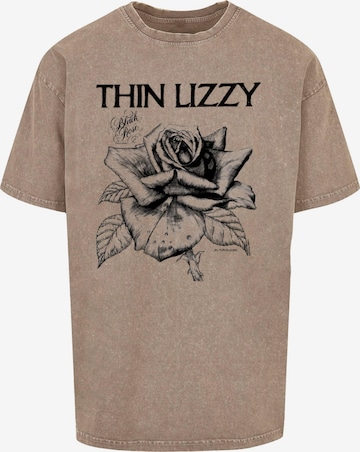 Merchcode T-Shirt 'Thin Lizzy - Rose' in Grün: predná strana