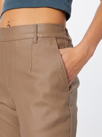 OBJECT Slim fit Trousers 'BELLE LISA' in Brown