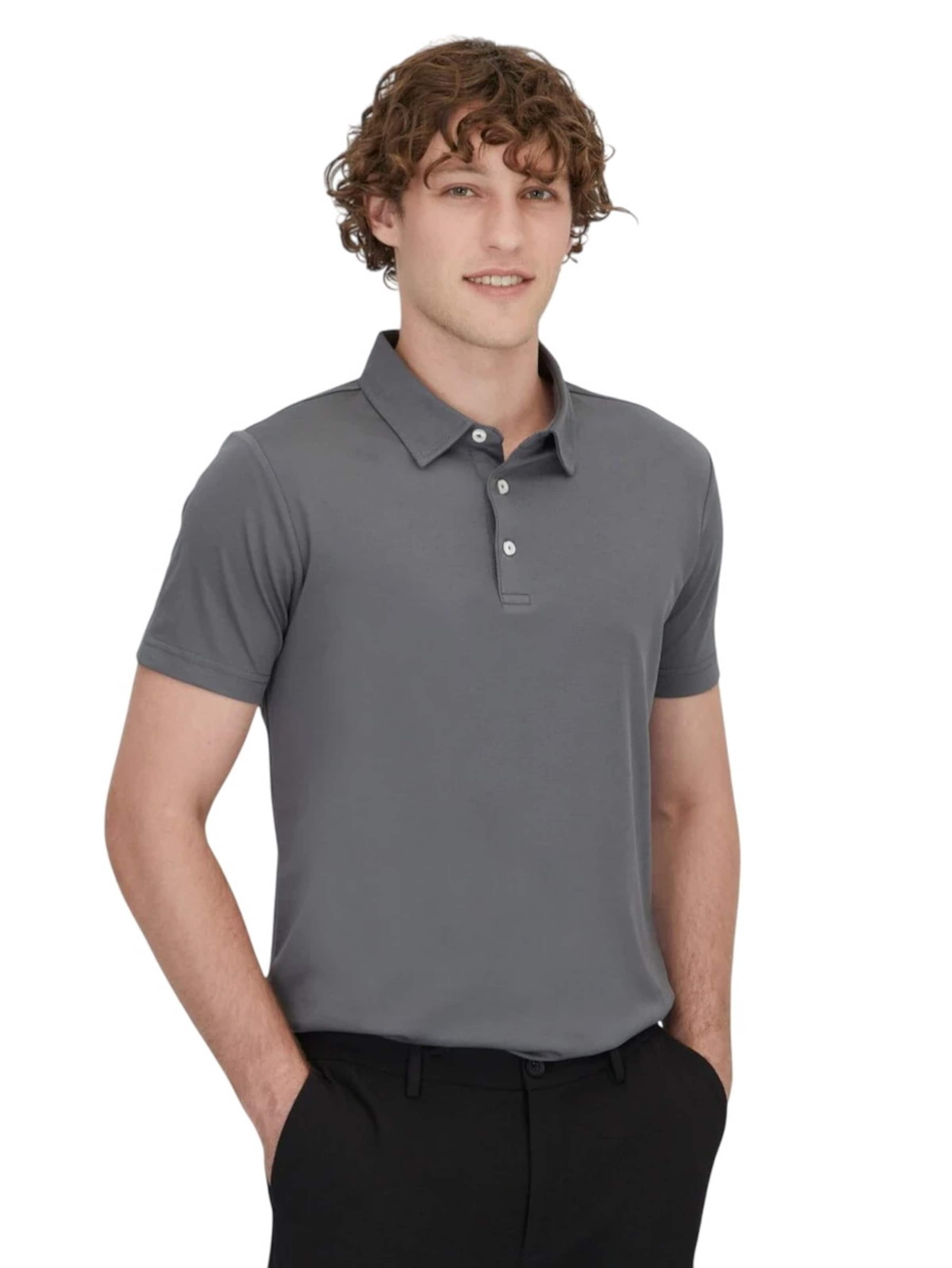 KİP Poloshirt in Grau: Vorderseite