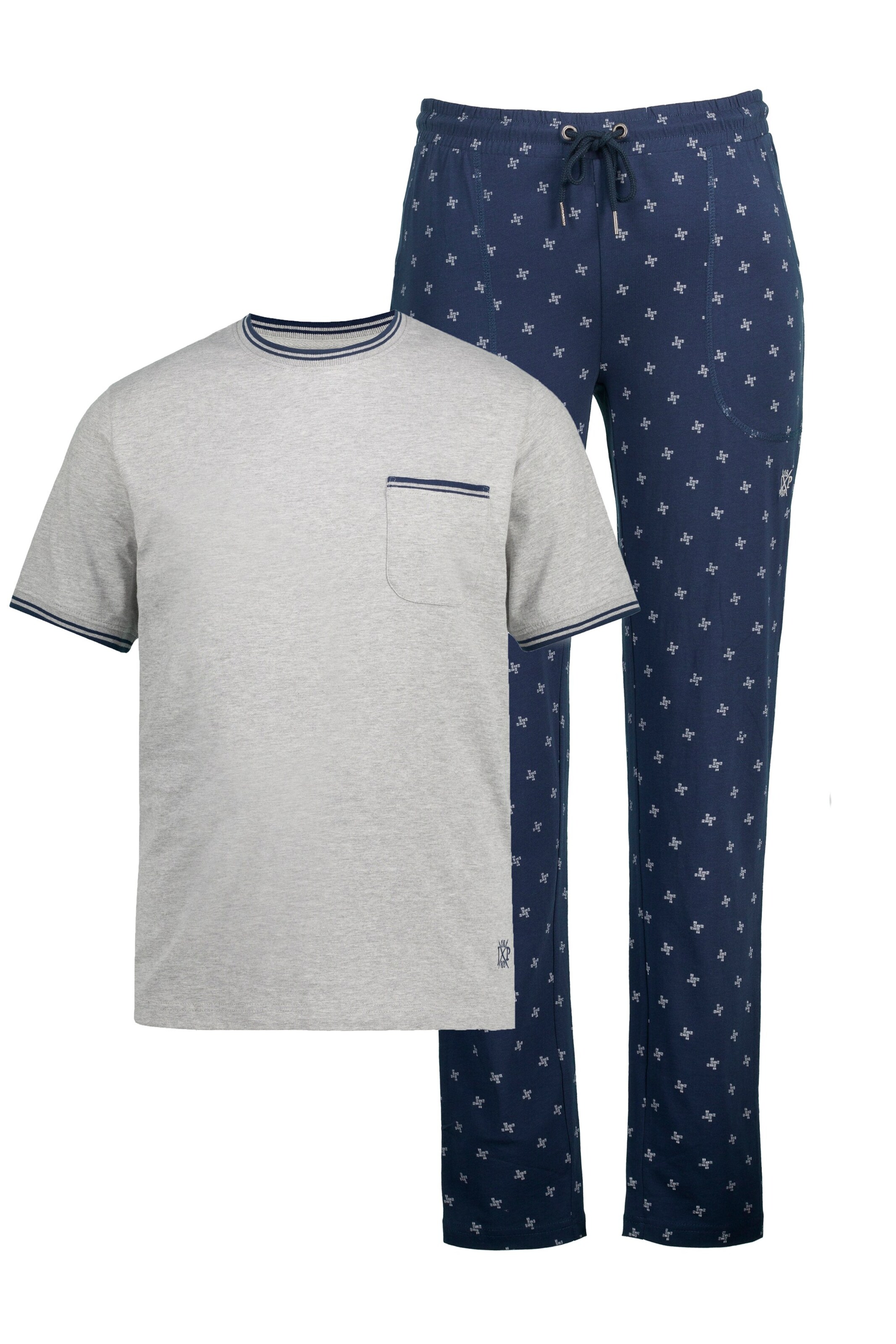 JP1880 Pyjama lang in Blauw: voorkant