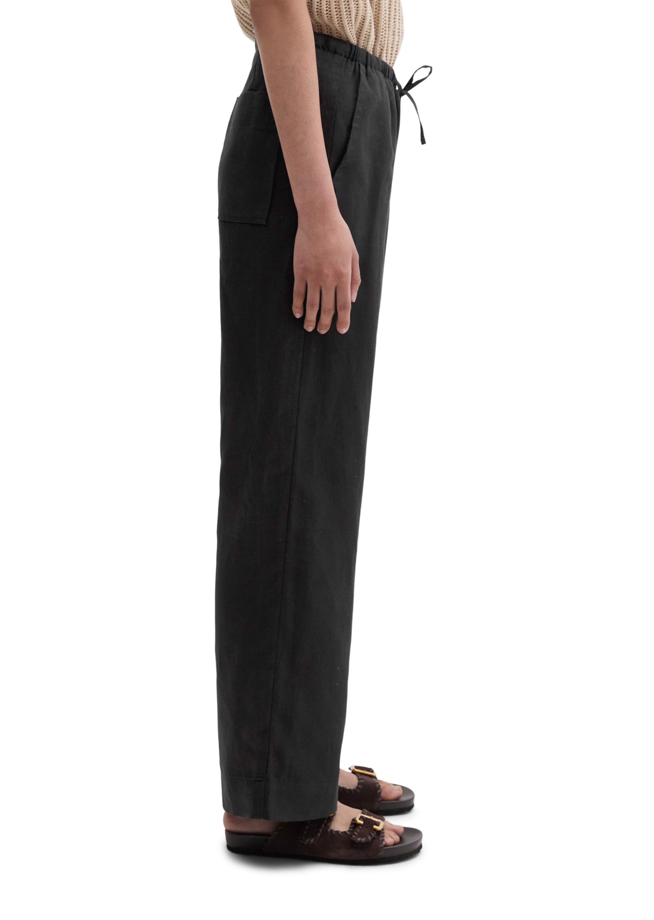 Marc O'Polo Loosefit Broek in Zwart