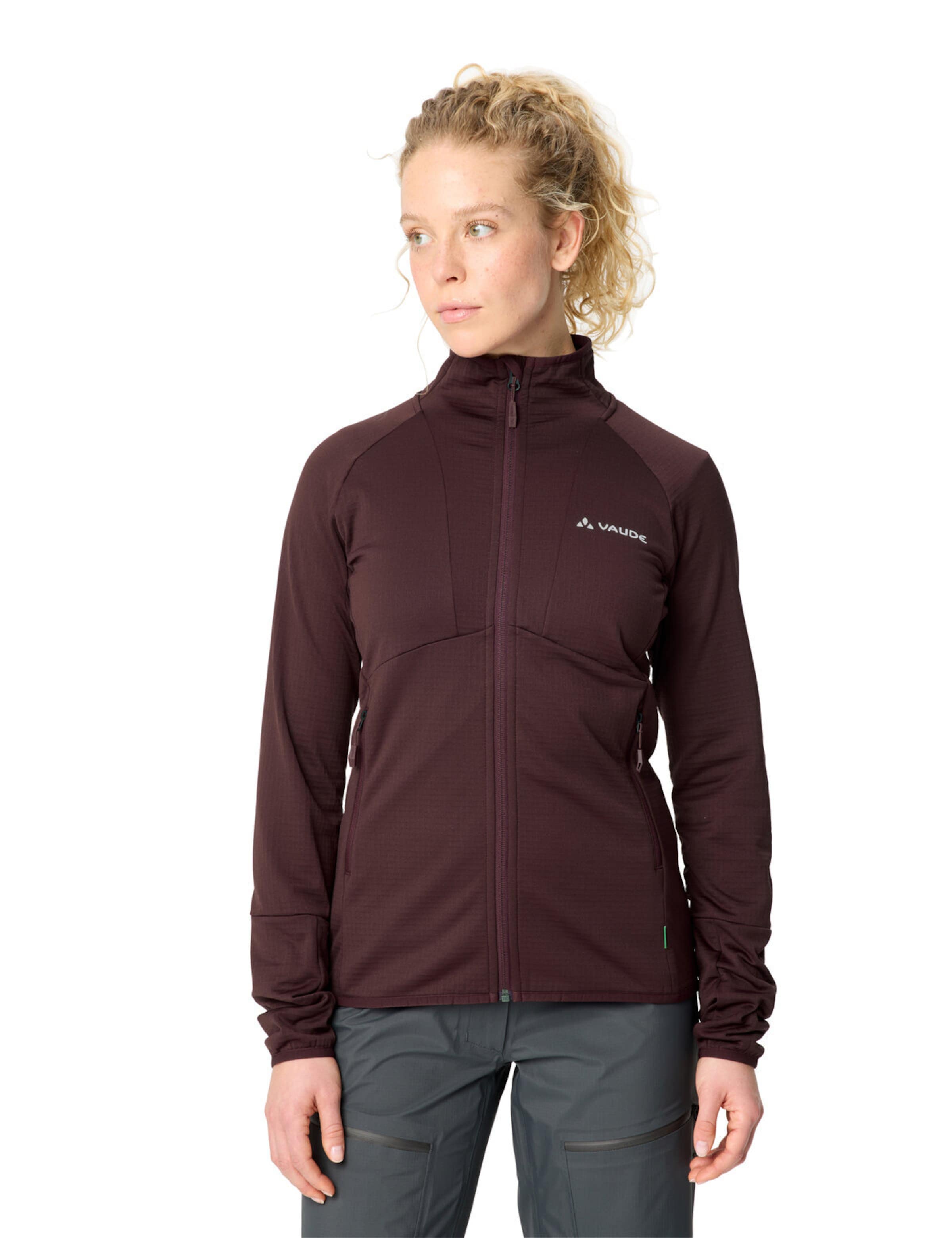 VAUDE Funktionsfleecejack 'Monviso' in Rot: Vorderseite