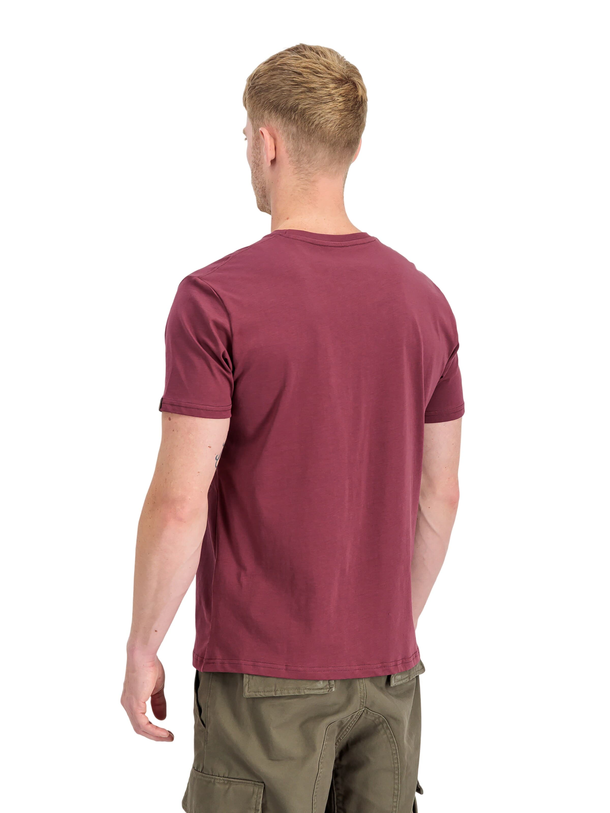 ALPHA INDUSTRIES Regular fit Shirt 'Basic Small Logo' in Red