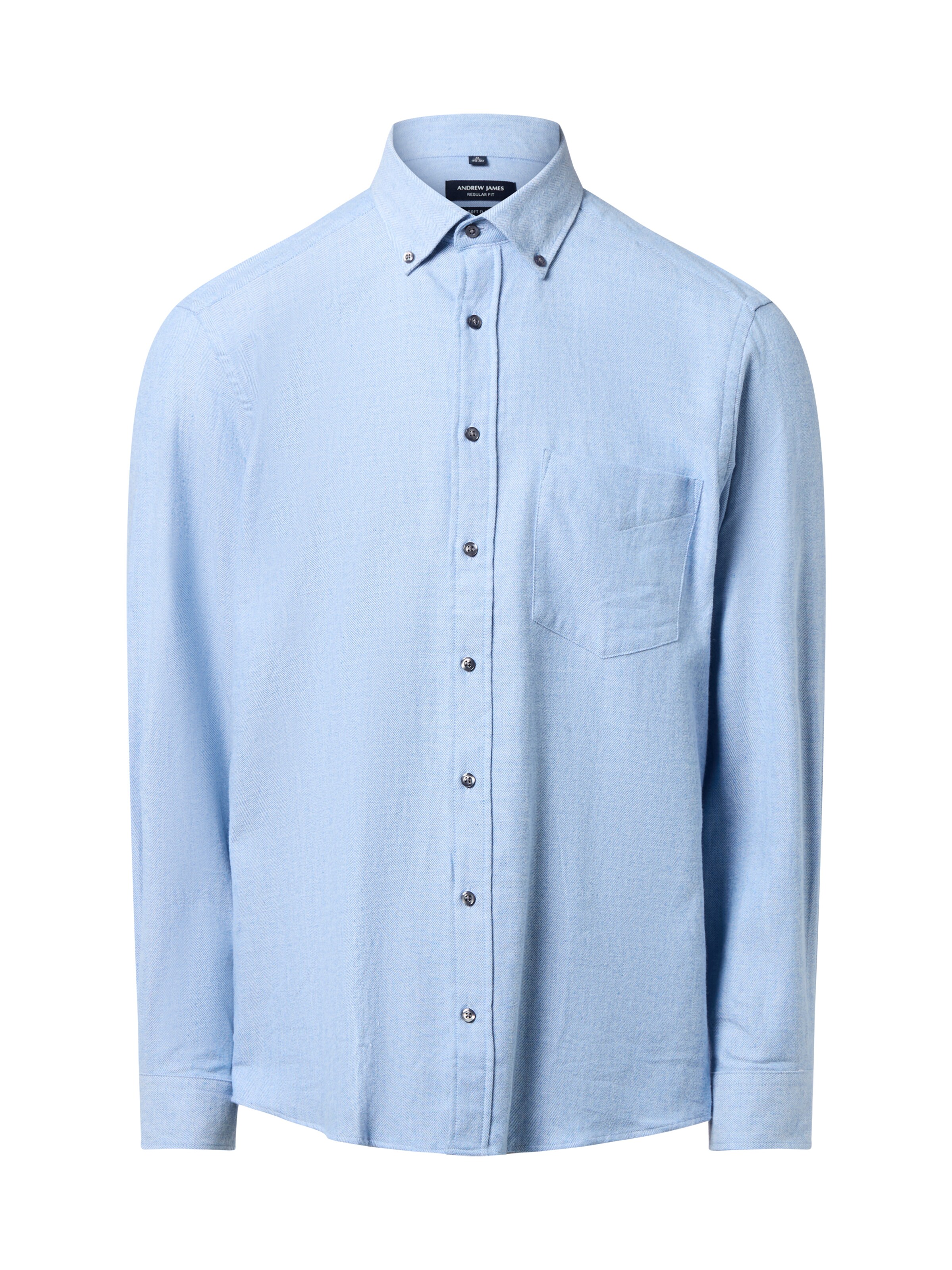 Andrew James Regular fit Button Up Shirt in Blue: front
