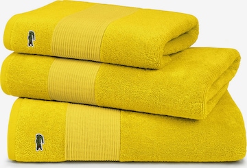 LACOSTE Shower Towel 'L LE CROCO' in Yellow
