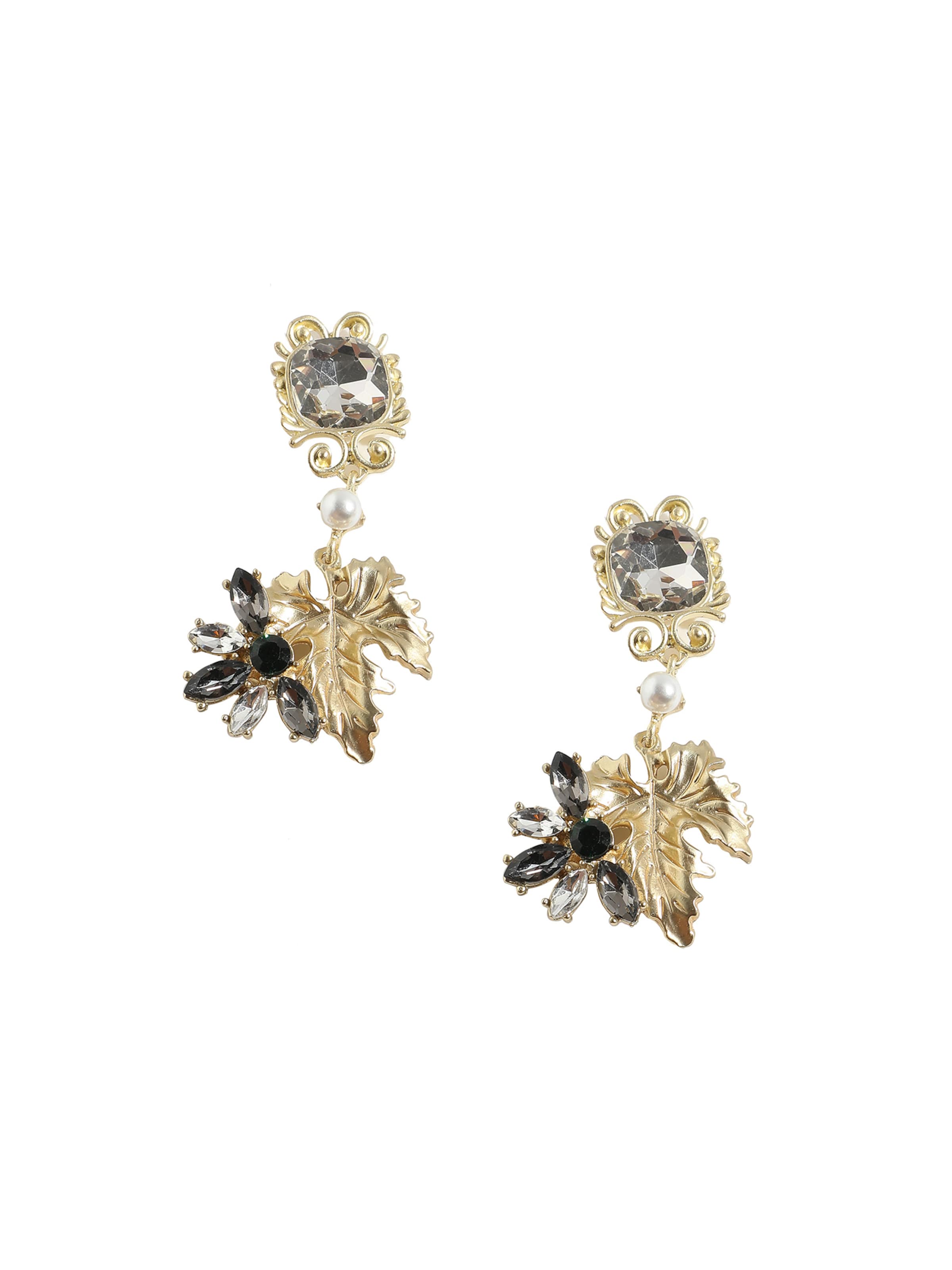 SOHI Kolczyki 'Donella' w kolorze złoty: przód