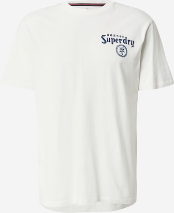 Superdry T-Shirt 'Tokyo Narrative' in Weiß: Vorderseite