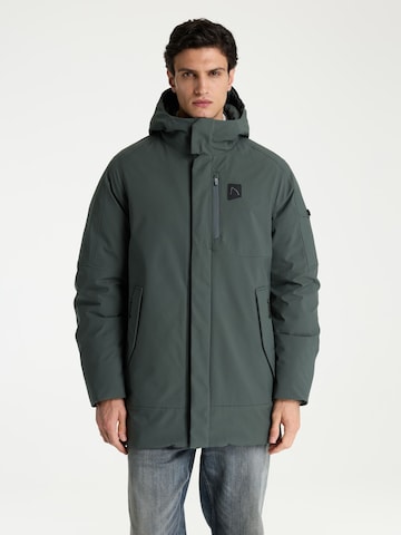 CHASIN' Winterparka 'Return' in Groen: voorkant