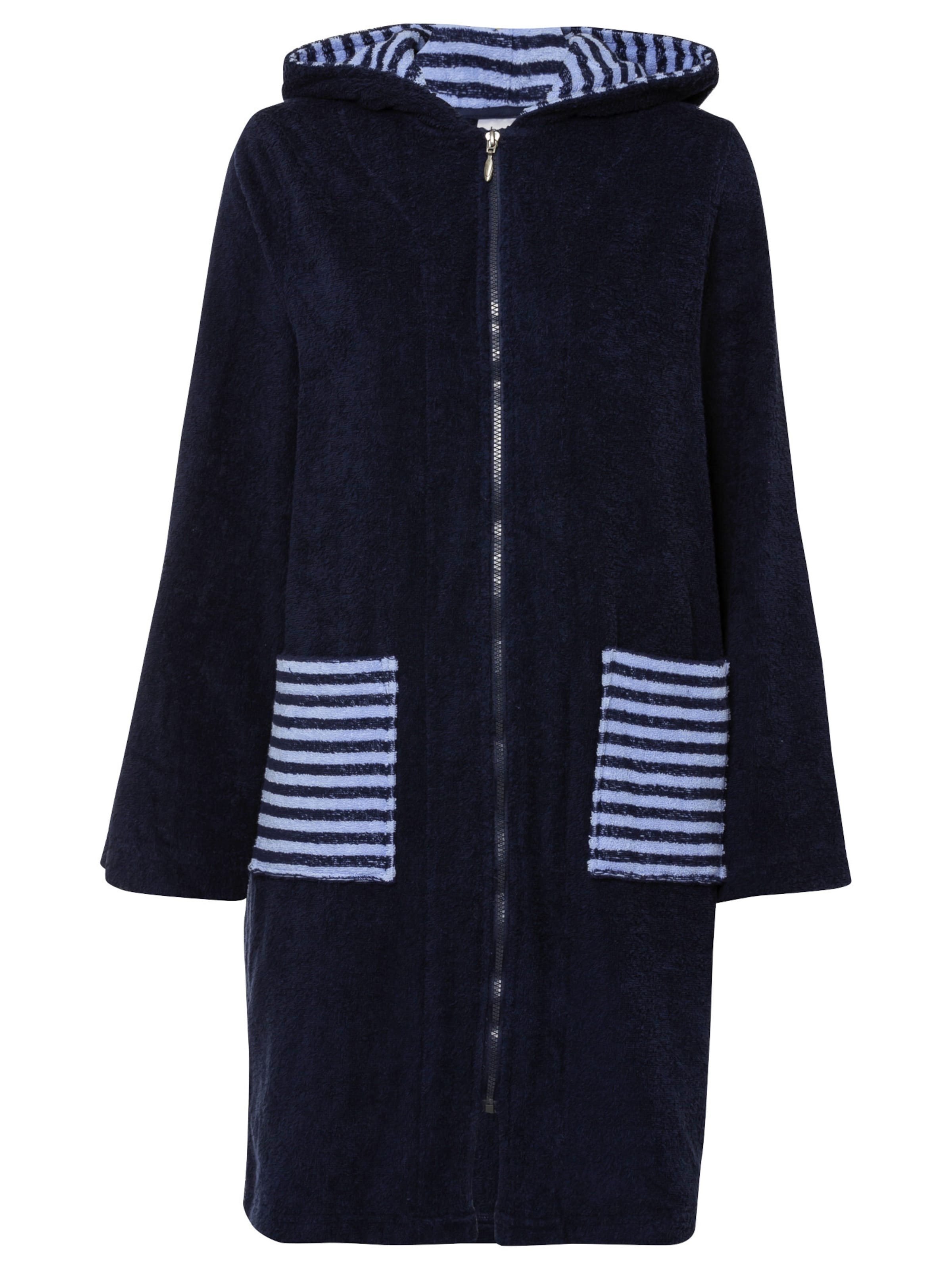 bonprix Badjas kort in Blauw: voorkant