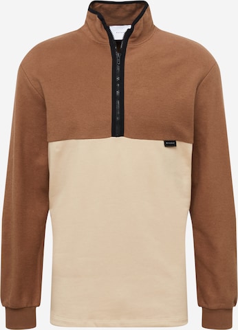 Rotholz Sweatshirt 'Divided' in Beige: front