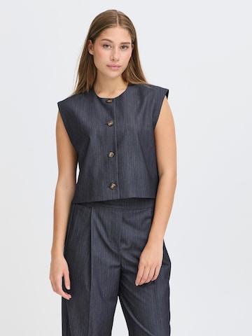 ICHI Gilet 'IHJUMI' in Blauw: voorkant