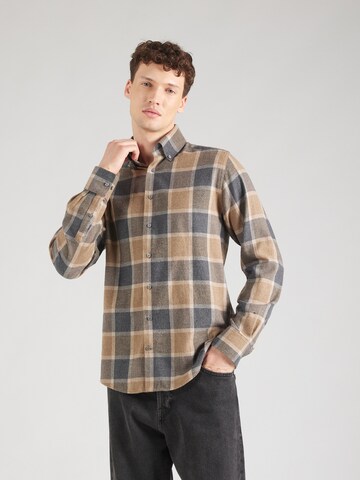 Comfort Fit Cămașă 'Wilton' de la Bruun & Stengade pe maro: față