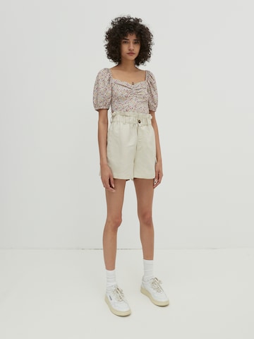 EDITED Wide Leg Shorts 'Jazlyn' in Beige