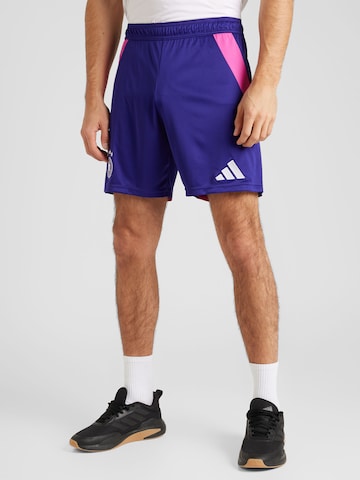 ADIDAS PERFORMANCE Regular Workout Pants 'DFB 24' in Purple: front