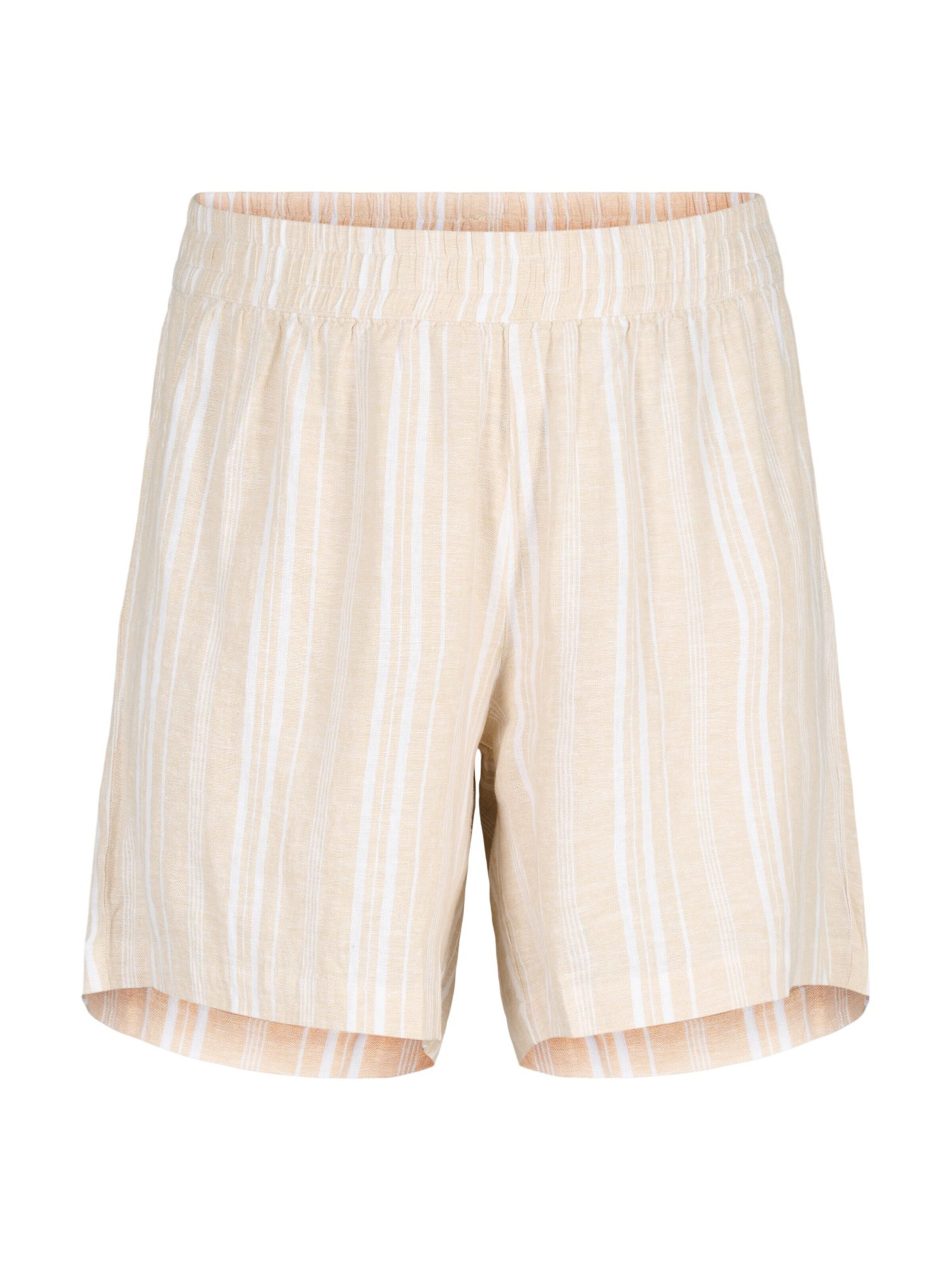 Zizzi Loosefit Hose 'VBITTEN' in Beige: Vorderseite