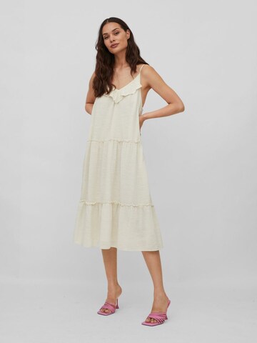 VILA Sommerkleid in Beige