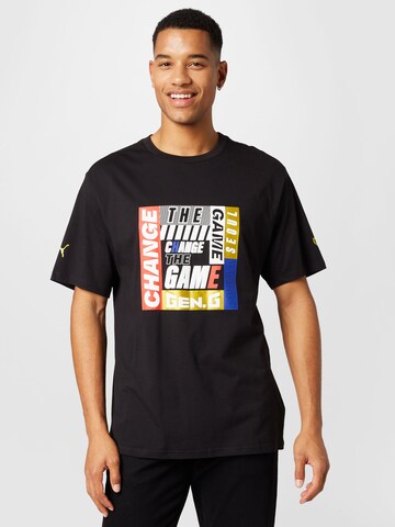 PUMA - Camiseta en negro: frente