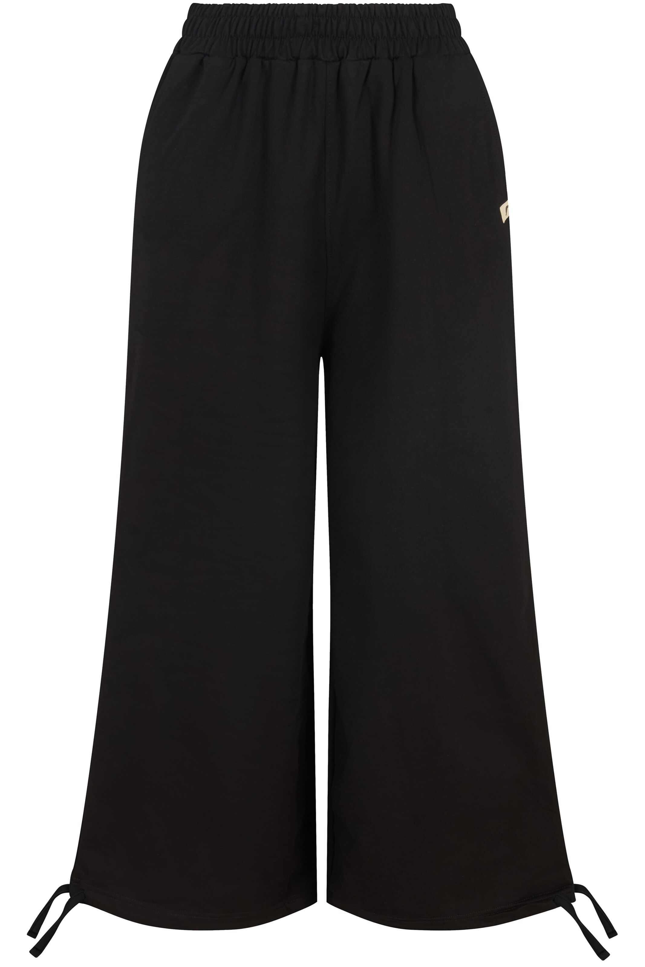 Turtledove London Wide Leg Hose in Schwarz: Vorderseite