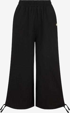 Turtledove London Wide Leg Hose in Schwarz: Vorderseite