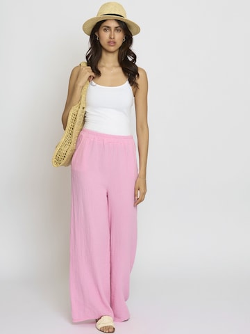 Wide Leg Pantalon 'Edaa' Lilavie en rose