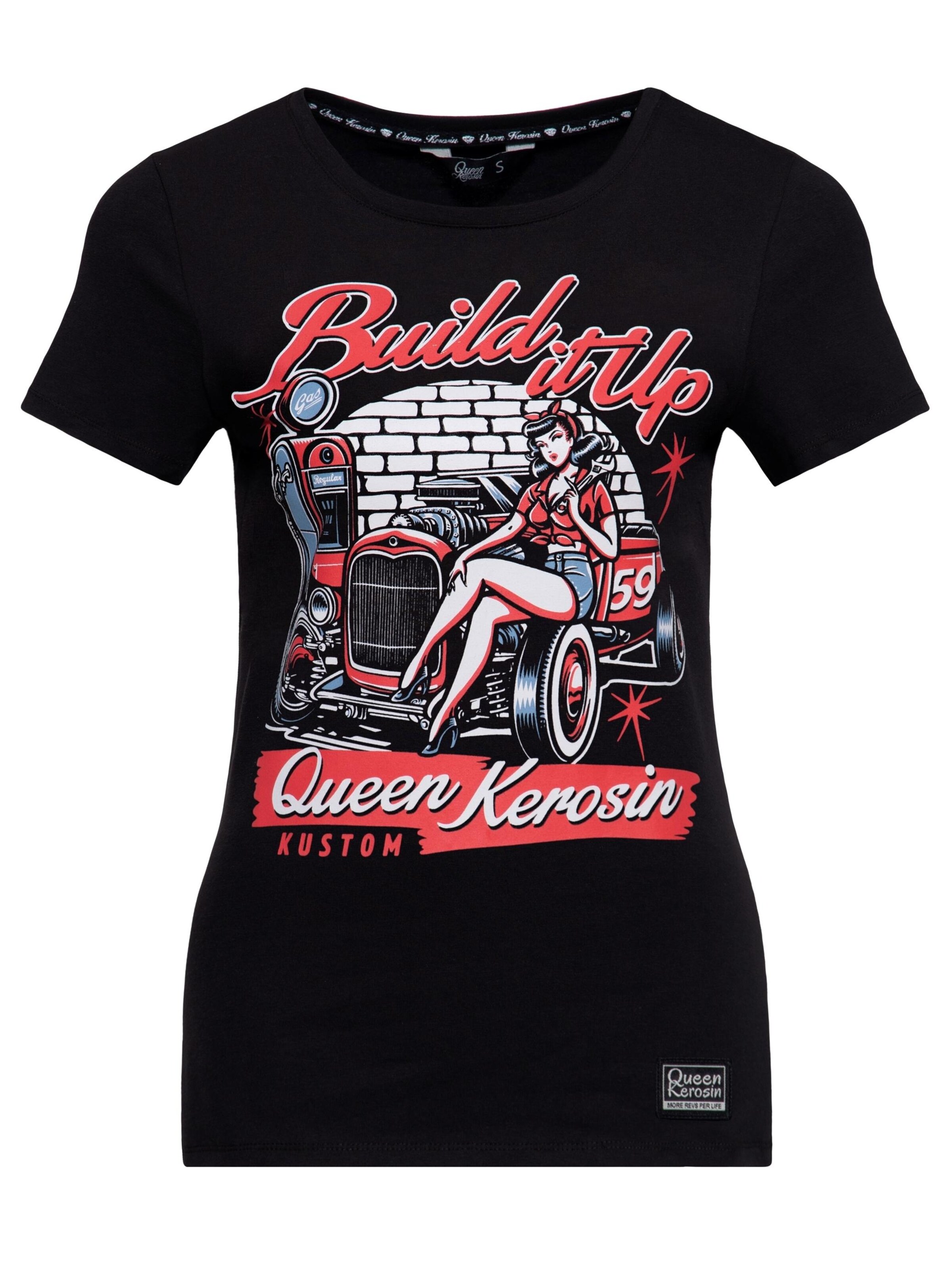 Queen Kerosin Shirt 'Build It Up' in Black: front