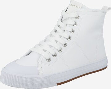 ESPRIT Sneakers hoog in Wit: voorkant