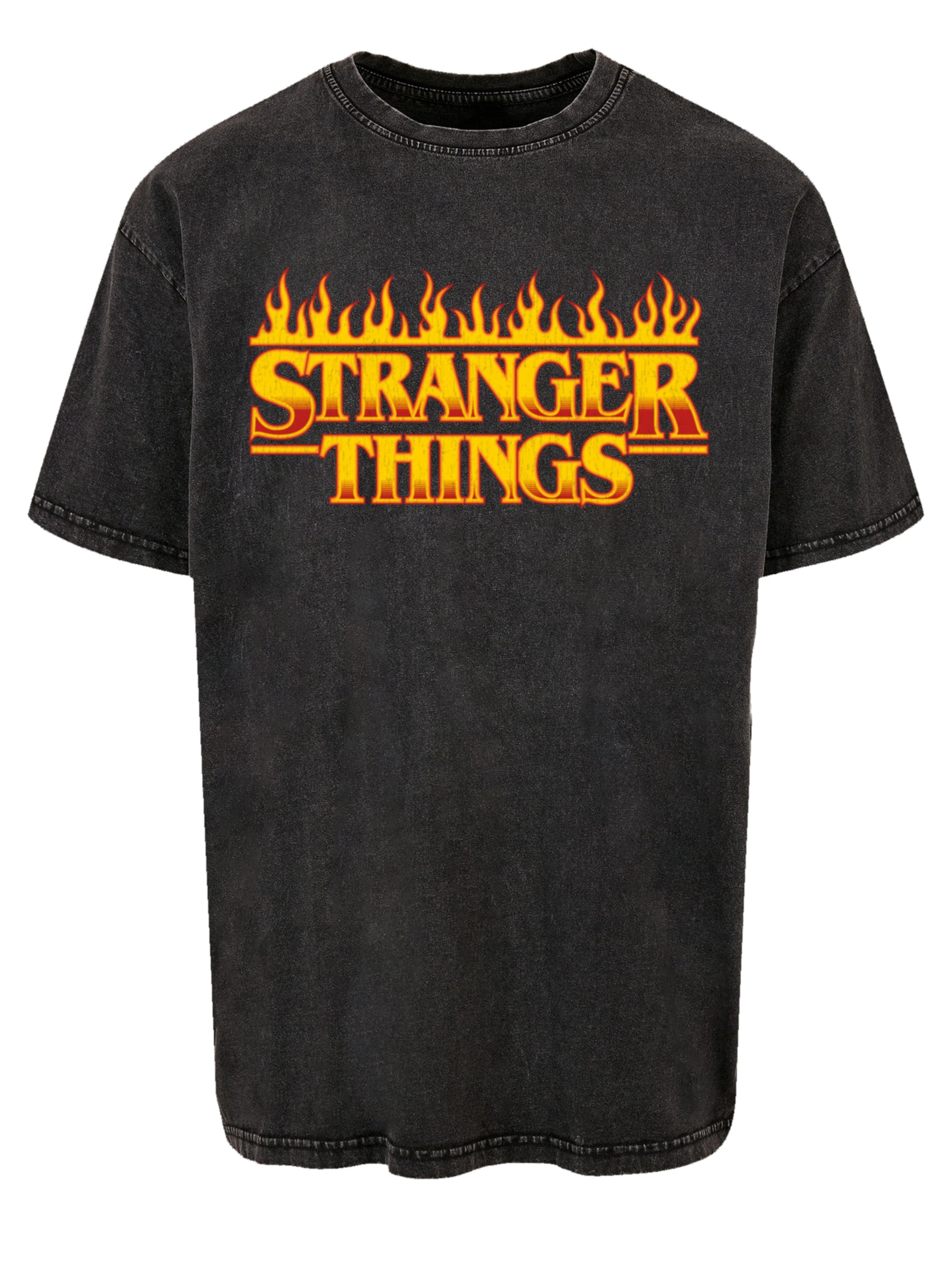 F4NT4STIC T-Shirt 'Stranger Things Netflix TV Series' in Schwarz: Vorderseite