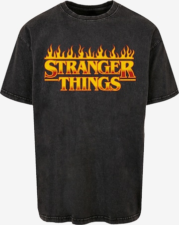 T-Shirt 'Stranger Things Netflix TV Series' F4NT4STIC en noir : devant