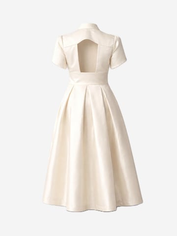 Robe 'Off-White Satin Backless Midi Dress' BIBI SAKALIEVA en blanc