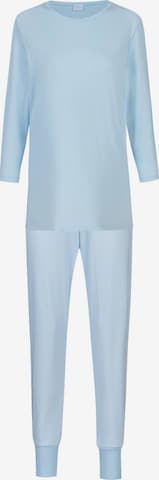 Mey Pyjama 'Simple Stripes' in Blauw: voorkant