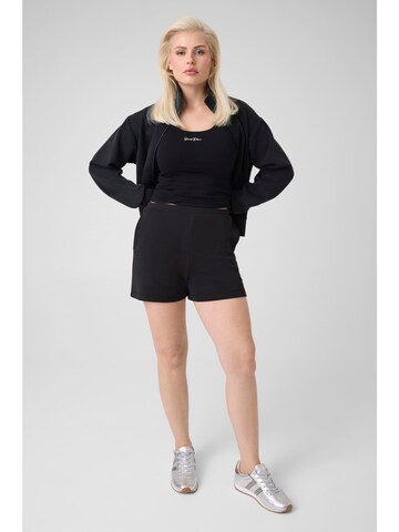 GUESS Athletic Zip-Up Hoodie in Black