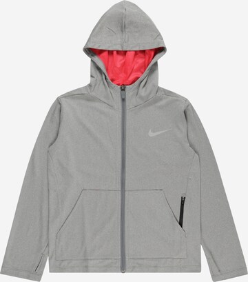 NIKE Sportsweatjacke 'Poly' in Grau: predná strana