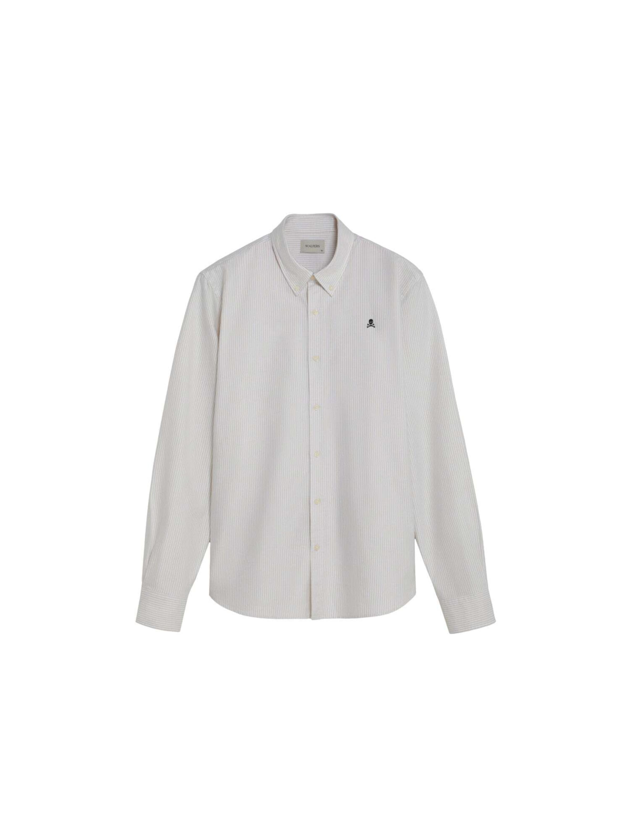 Scalpers Regular fit Button Up Shirt in Beige: front