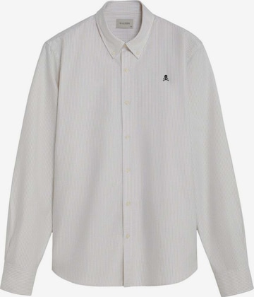 ScalpersRegular Fit Košulja - bež boja: prednji dio