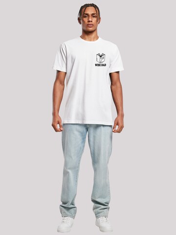 T-Shirt 'Wise Dad Lustiges Vatertagsmotiv Für Schlaue Väter' F4NT4STIC en blanc