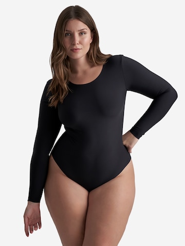Body modelant 'Bodysuit Long Sleeve' Bye Bra en noir