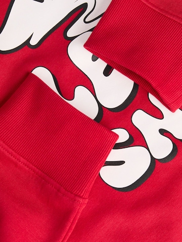 JACK & JONES Sweatshirt 'JJXMAS FUN' i röd