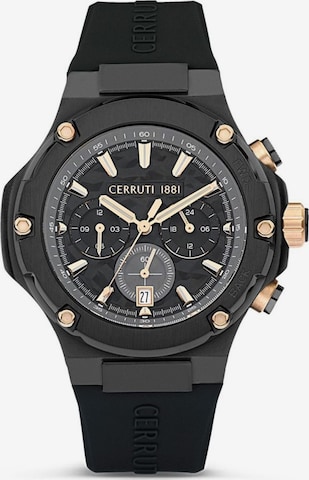 Montre à affichage analogique 'Lucardo' CERRUTI 1881 en noir : devant