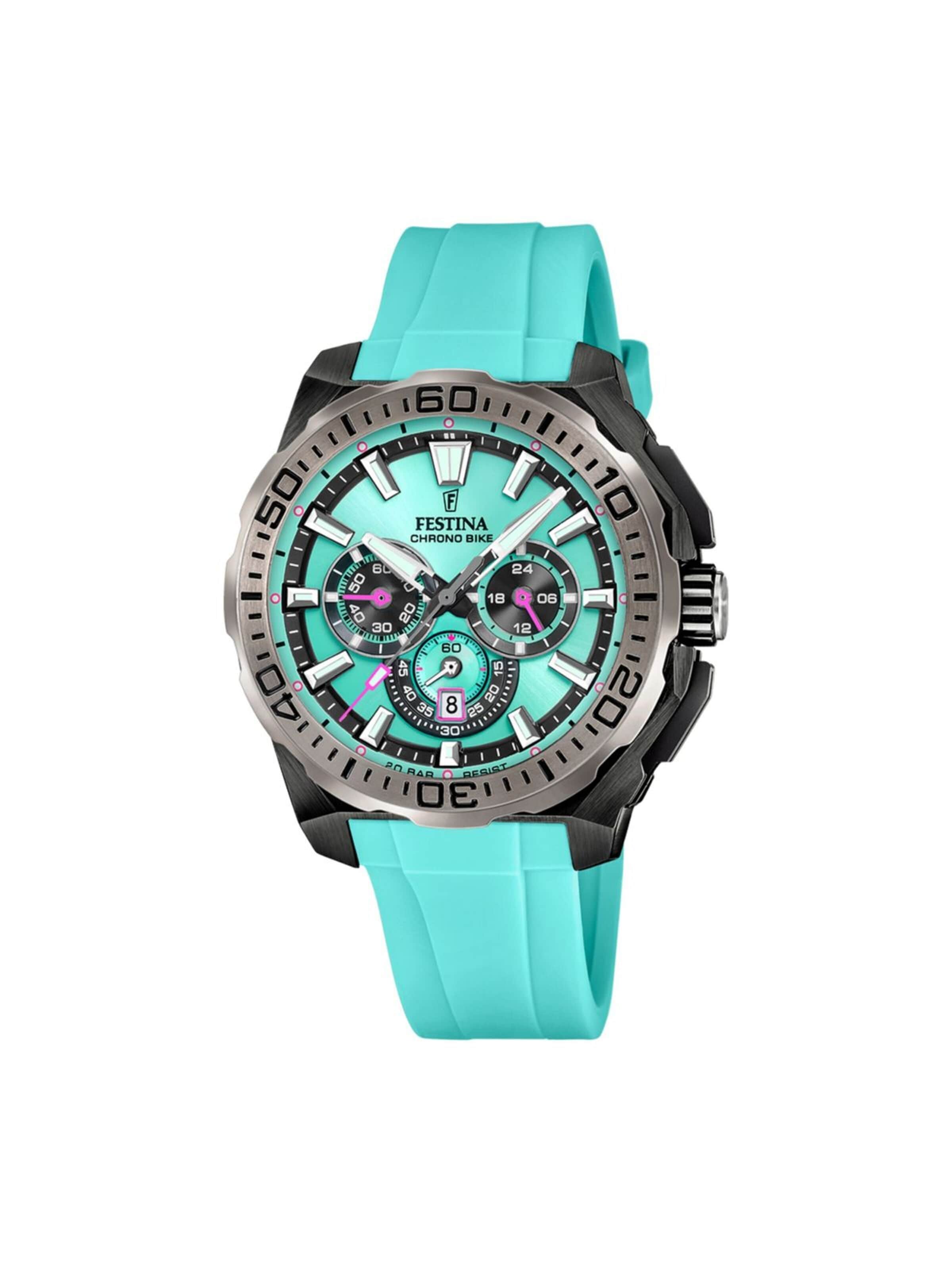 Montre à affichage analogique 'Chrono Bike' FESTINA en bleu : devant