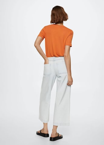 Wide leg Jeans de la MANGO pe albastru