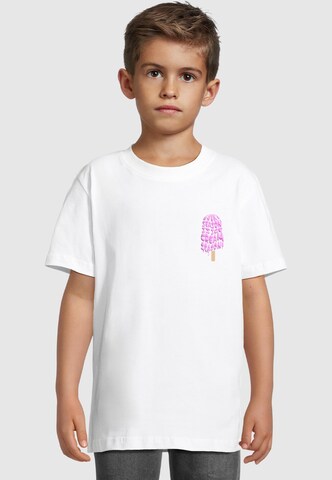Merchcode T-Shirt 'Ice Cream Season' in Weiß: Vorderseite
