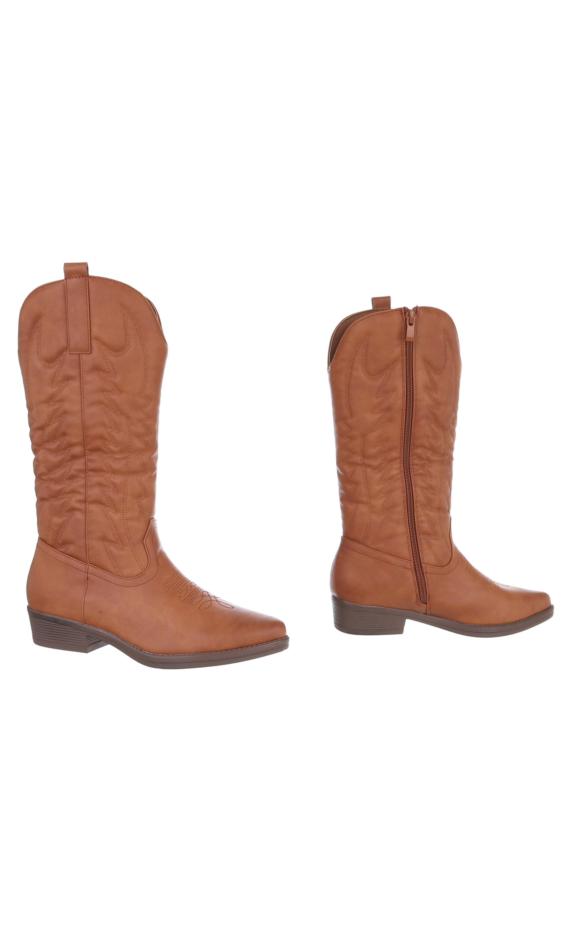 Ital-Design Cowboystiefel in Braun
