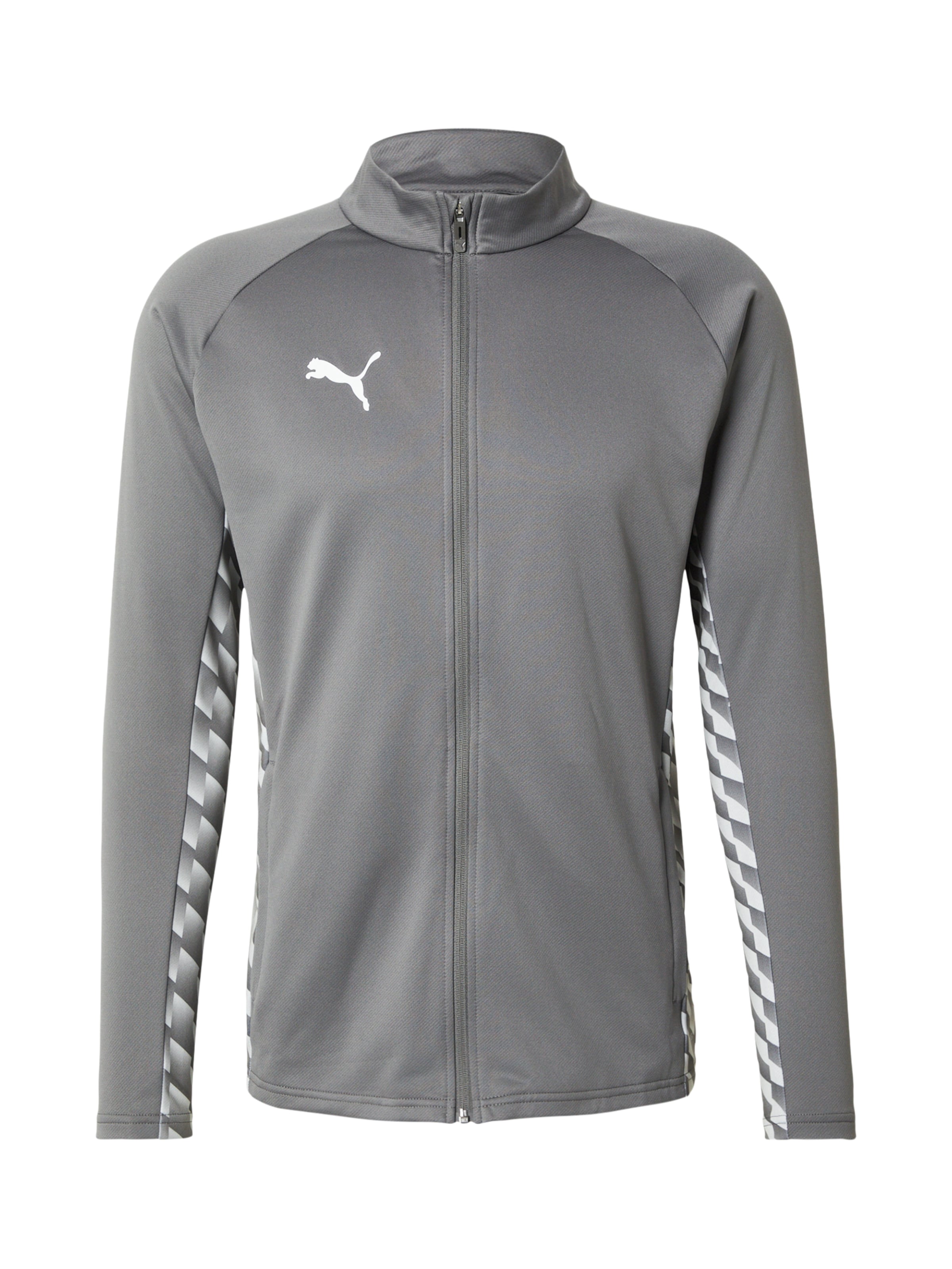 PUMA Αθλητικό μπουφάν 'TeamLIGA26' σε γκρι: μπροστά