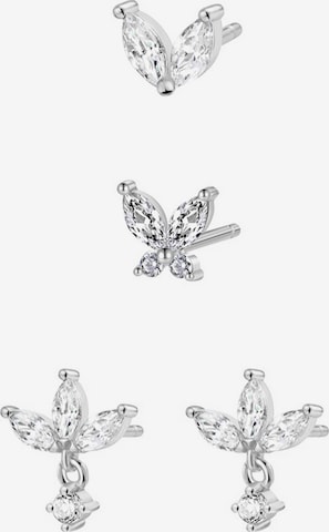 Hey Happiness Ohrringe 'Floral' in Silber: Vorderseite