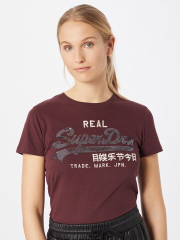 Superdry T-Shirt in Rot: predná strana